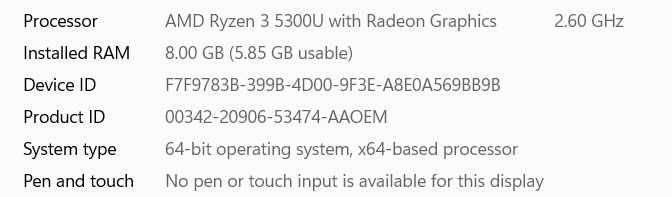 Laptop Lenovo Ideapad
