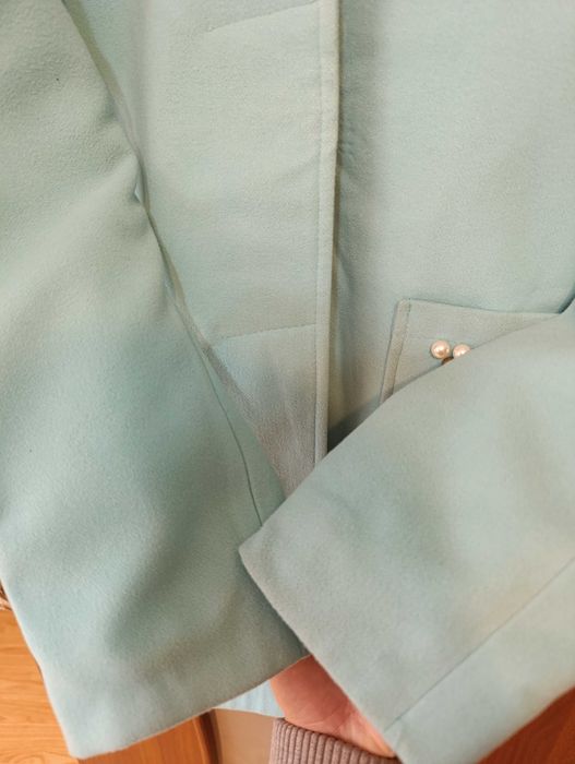 Кашемірове пальто м'ятного кольору 46 р