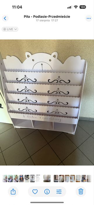 Dziecięcy regał na książki, organizer do pokoju