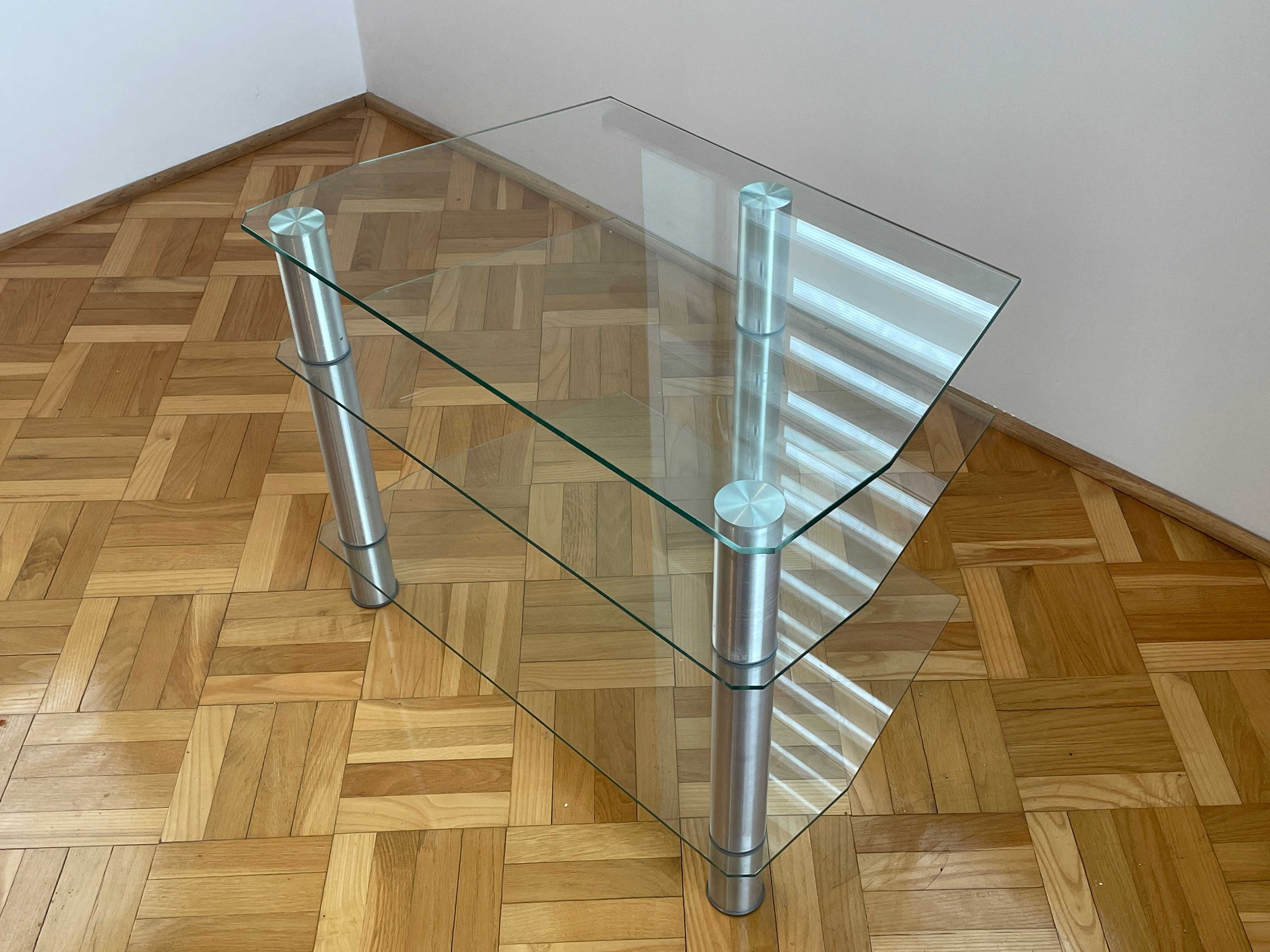 Stół szklany pod telewizor