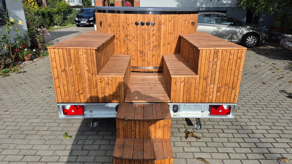 MOBILNA BALIA JACUZZI bania z hydro i Aero masażem spa do wynajęcia