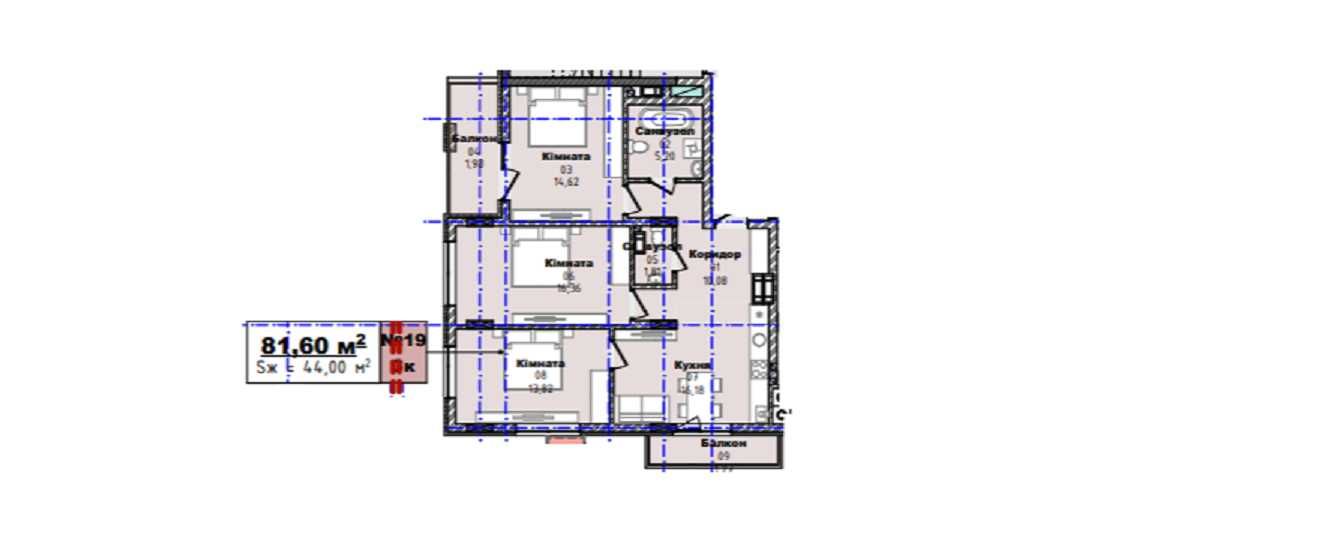 Продаж 3-кімнатної в ЖК "LuxAR", з розтермінуванням/2 поверх