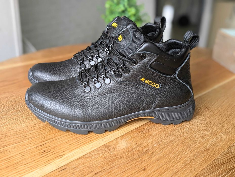 Чоловічі змові кросівки черевики натуральна шкіра прошиті міцні теплі