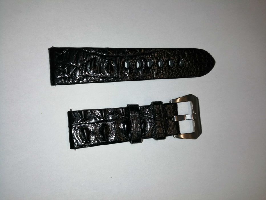 Bracelete pele crocodilo para relógio de pulso 24m 22m 100% novo