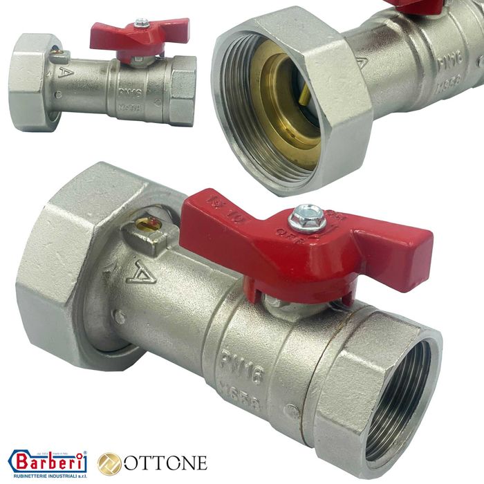 Zawór Kulowy 1" Z Półśrubunkiem Do Pompy 6/4" Z Wbudowanym Zaworem