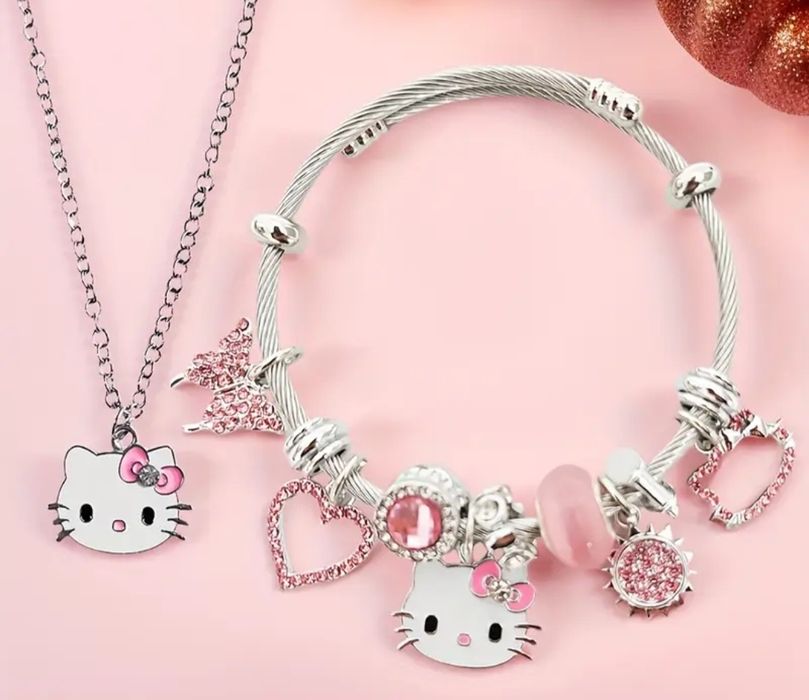 Набір Hello Kitty браслет + підвіска