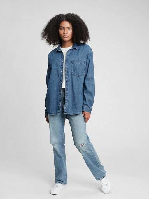 GAP сорочка джинс джинсовая джинсова рубашка teen oversize 12-14 р