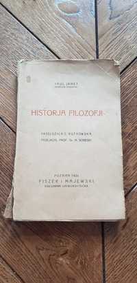 Książka rok 1926 "Historia Filozofji" profesor Sorbony Paul Janet