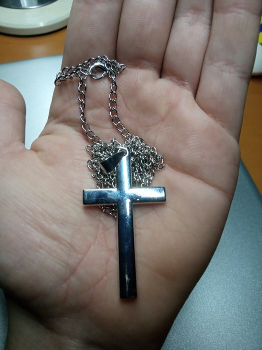 Krzyż wisiorek srebrny