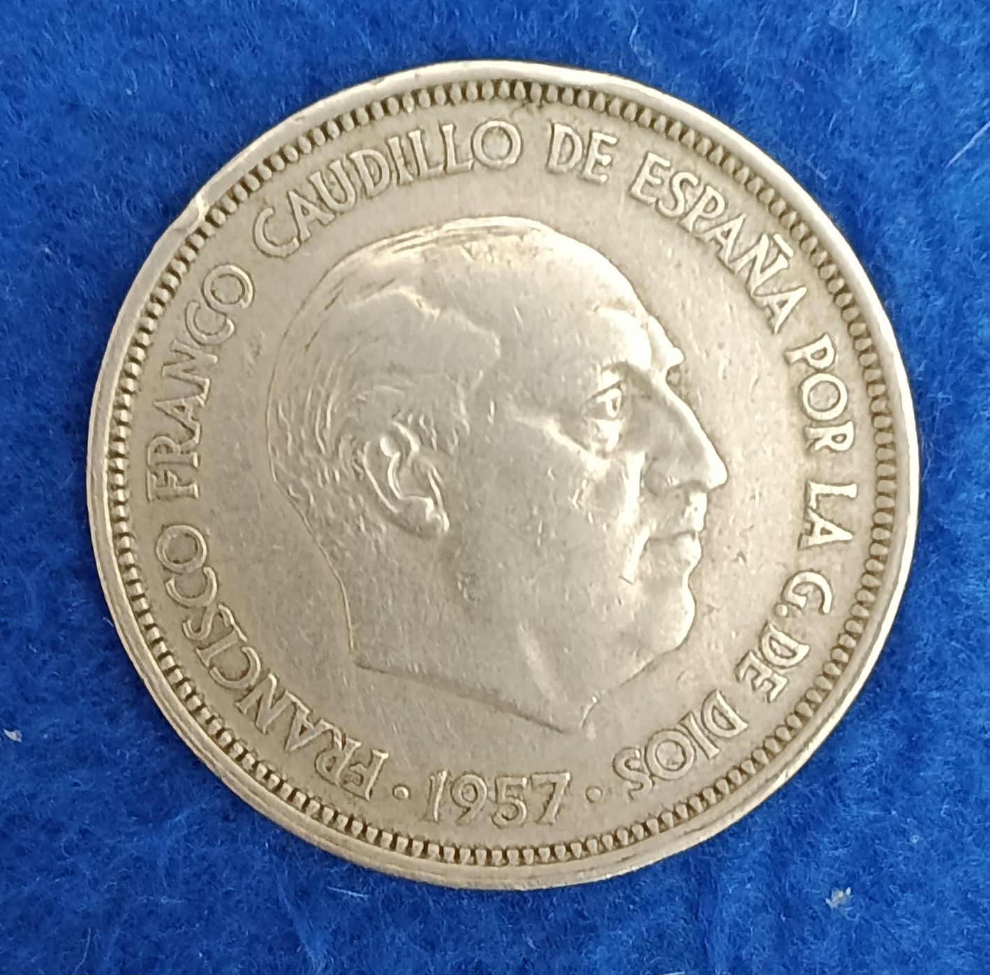 Moeda de 50 pesetas 1957