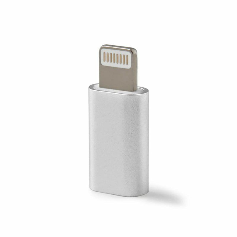 Adapter REVERSE Micro/Lightning srebrny,