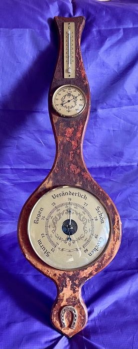 Piękny sprawny mosiężnego zestawu Barometr i inne