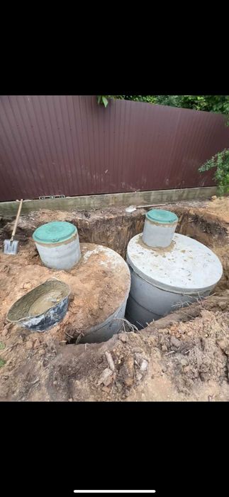 Септик під ключ, копка каналізацій, вигрібні ями, ЗБ кільця