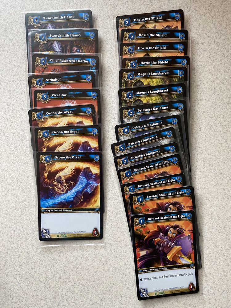 World of Warcraft WoW Drums of War battle deck karty 89 3 duze karty