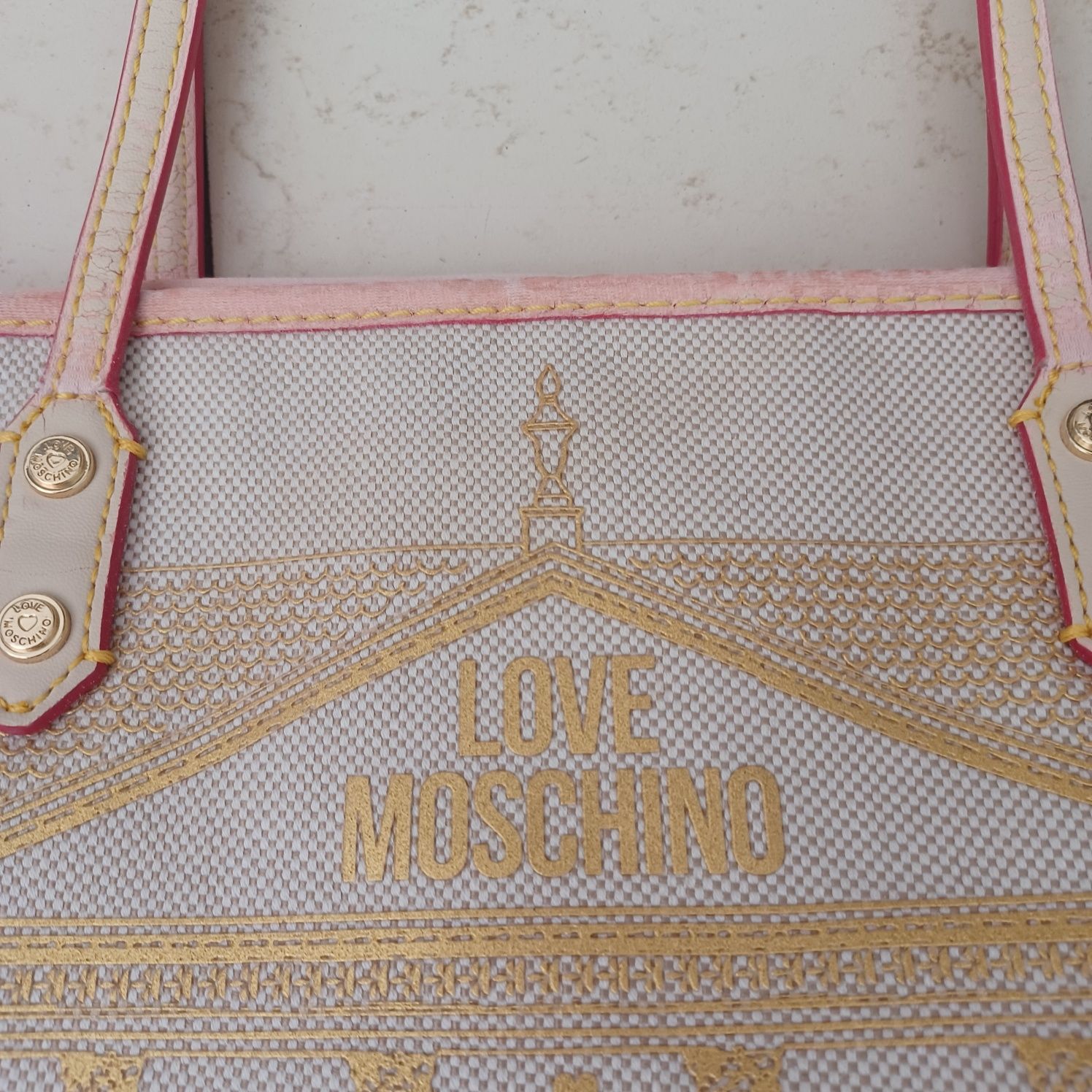 Duża torebka shopper bag Love MOSCHINO plaża zakupy XXL