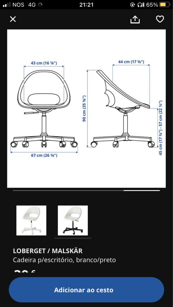 Secretária e cadeiras do IKEA