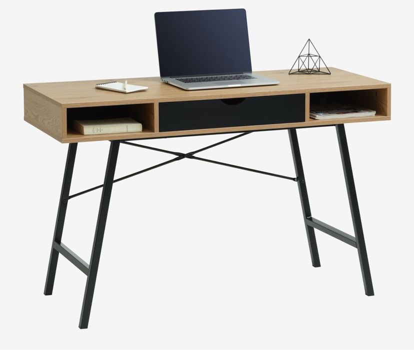 Стіл письмовий ABBETVED 48x120 св.дуб/чорний Jysk