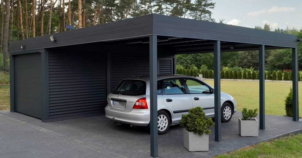 Carport 6x6 - wiata samochodowa garażowa dwustanowiskowa pod wymiar