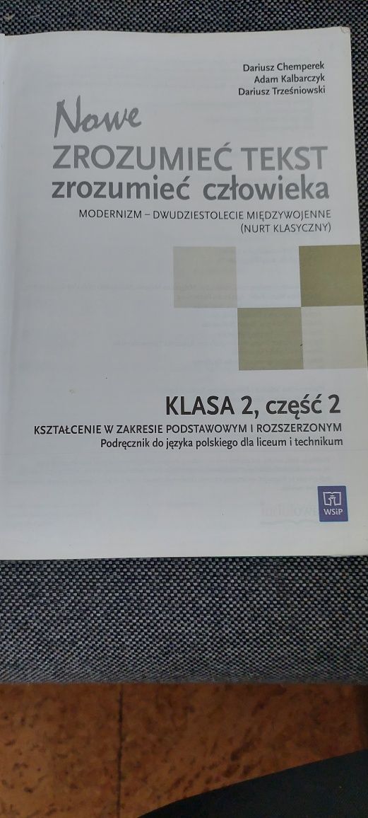 Nowe Zrozumieć tekst zrozumieć człowieka 2.2 Podręcznik kl. 2 część 2