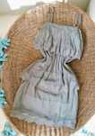 Vila Sukienka Szyfonowa Baby Blue Falbanki Koronka Elegancka Boho M