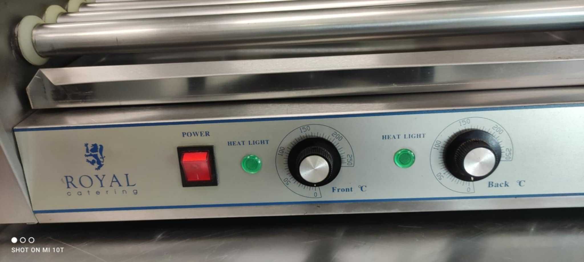 Grill rolkowy 5 rolek stal nierdzewna ROYAL CATERING RCHG-5E Hot Dog
