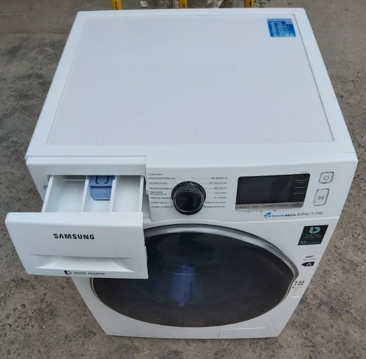 Стирально-сушильная машина Samsung WD80J6A00AW EcoBubble - 8/5 кг