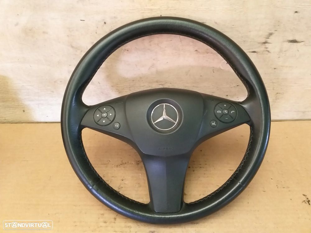 Volante com airbag (em pele) - mercedes w204 - c200 / c220 / c250 / c