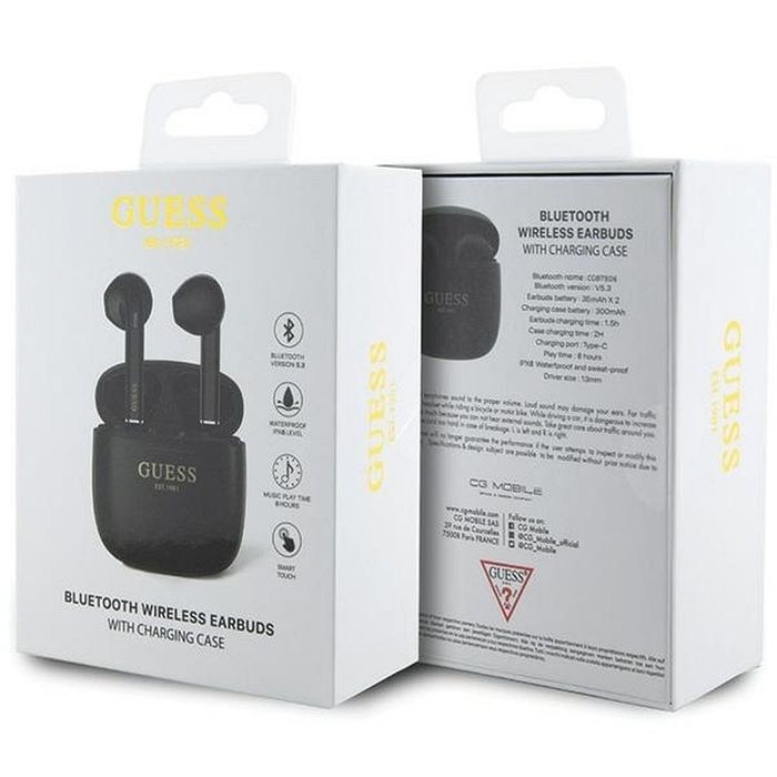 GUESS słuchawki bluetooth TWS GUTWST26PSK (Classic EST Logo) czarne