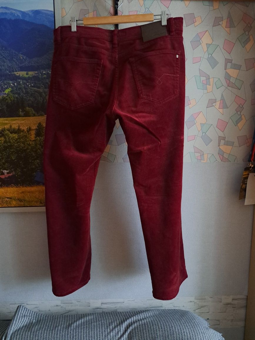 Spodnie burgundowe męskie Pierre Cardin