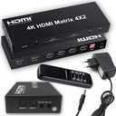 HDMI Matrix 4x2 rozdzielacz SWITCH SPLITTER pilot powielacz obrazu