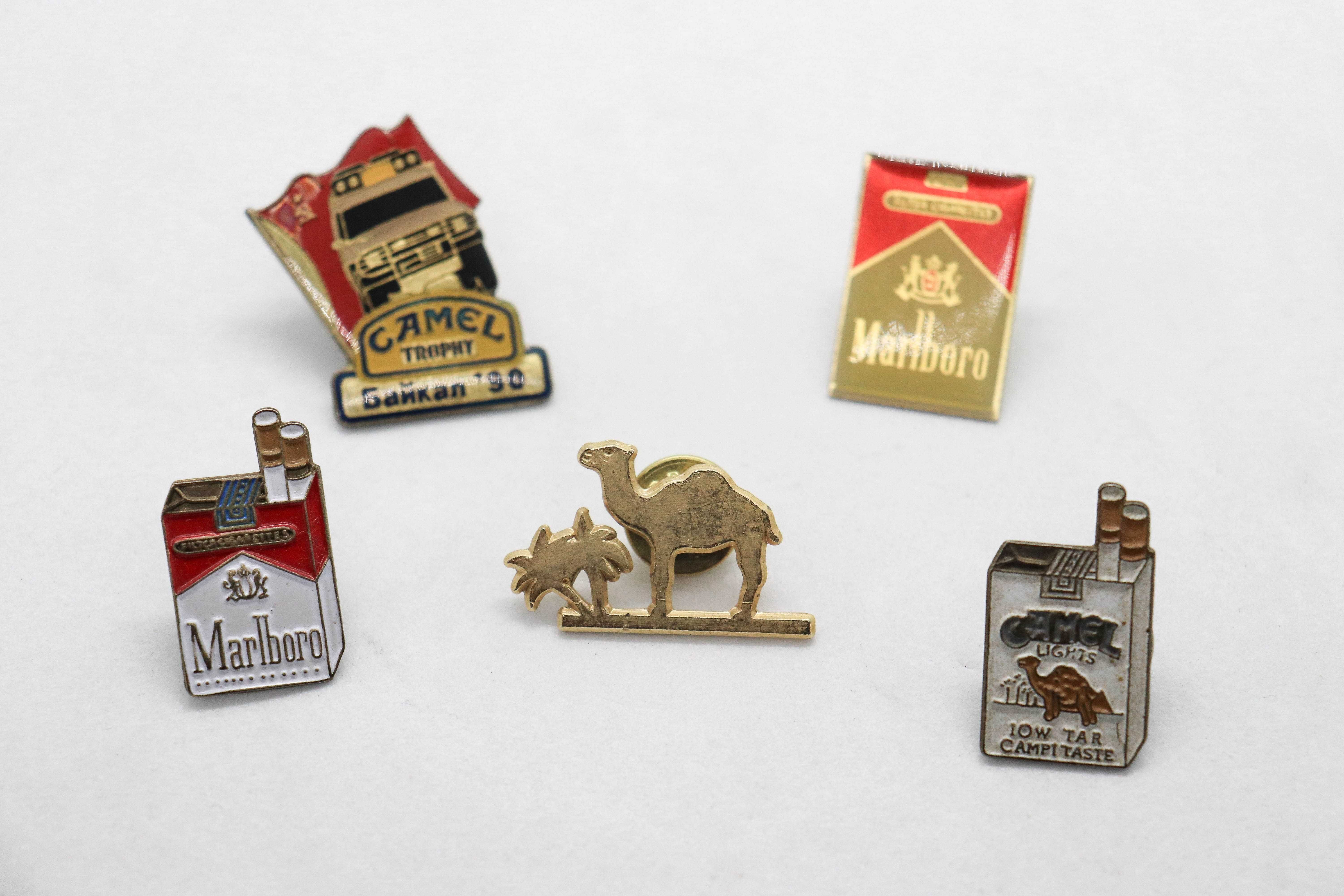 5 Pin´s Vintage/Retro Marlboro, Camel Trophy, Land Rover| Automobilia