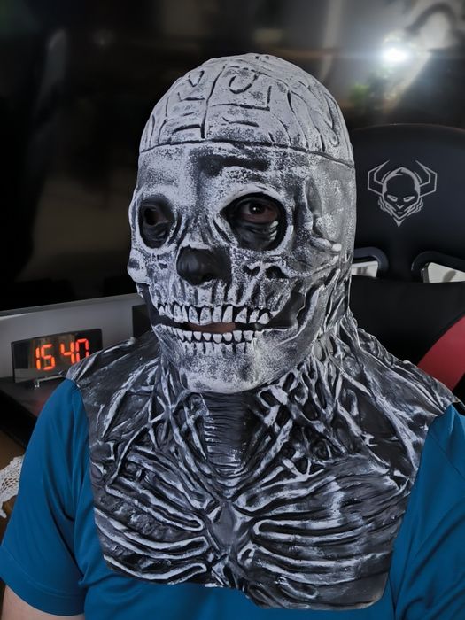 Maska kościotrupa halloween dla osoby dorosłej