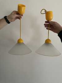Lampy sufitowe lampa sufitowa 2 szt retro vintage żyrandol żółta prl