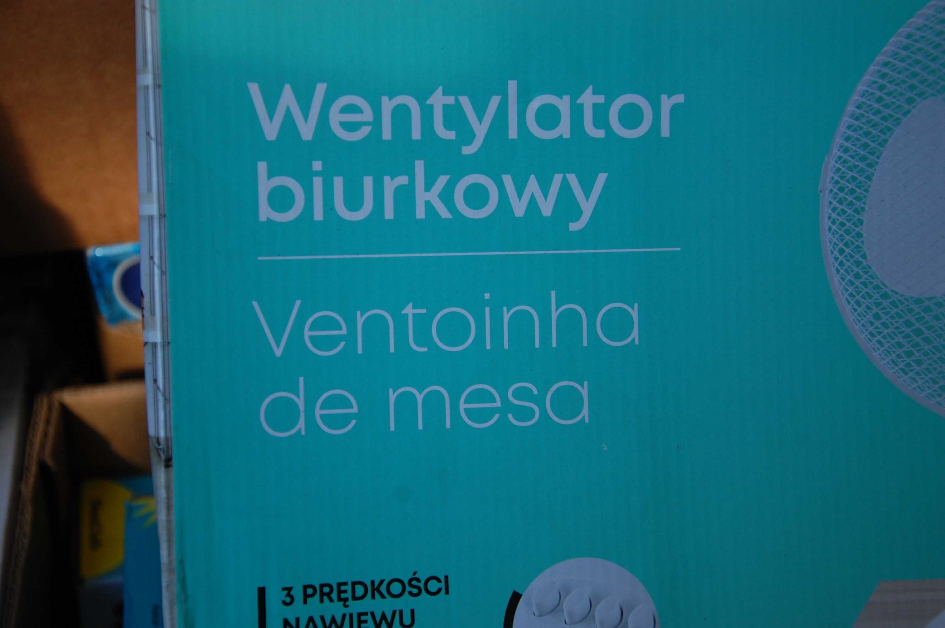 nowy wentylator biurkowy