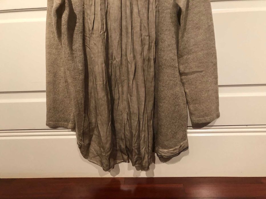vestido  cor beije com aplicações de renda MADE IN ITALY tamanho  L