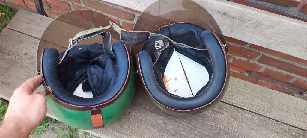 Kask motocyklowy zabytkowy PRL