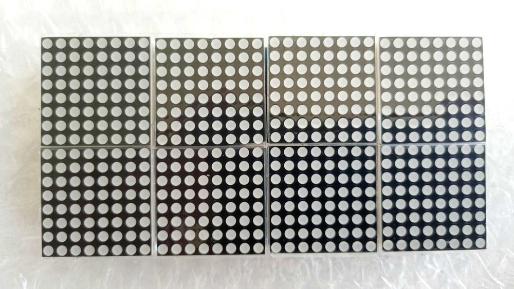 Arduino STM32 светодионое табло 32х16 8 шт МАХ7219 SPI питание 5 В