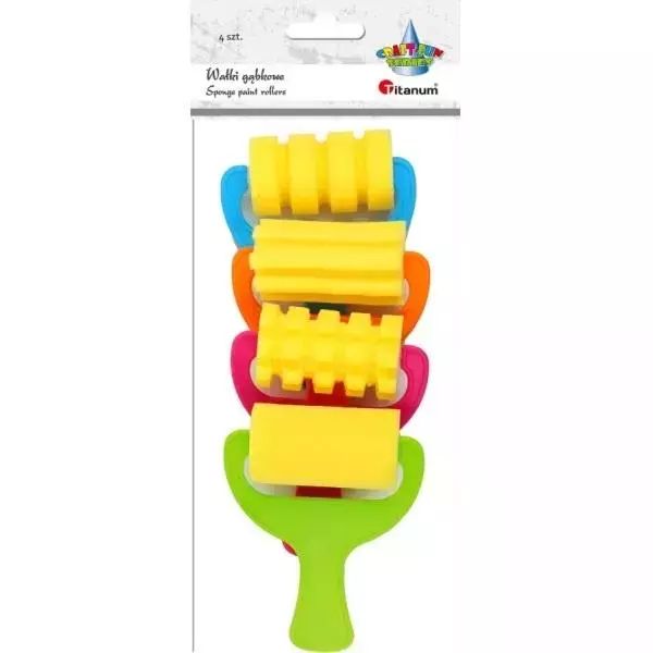 Wałki gąbkowe z fakturami 4szt.. Titanum