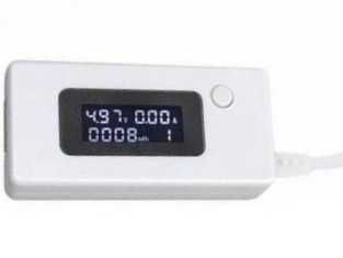 KCX-17 USB тестер - напряжение(3–7В), сила тока(0.05–3.5A), ёмкость(0–