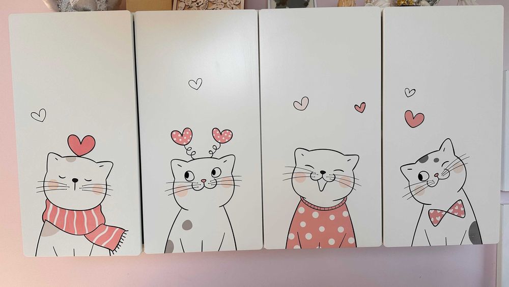 Drzwiczki IKEA SMASTAD 30x60 nadruk dla dziecka 904.342.30 - koty
