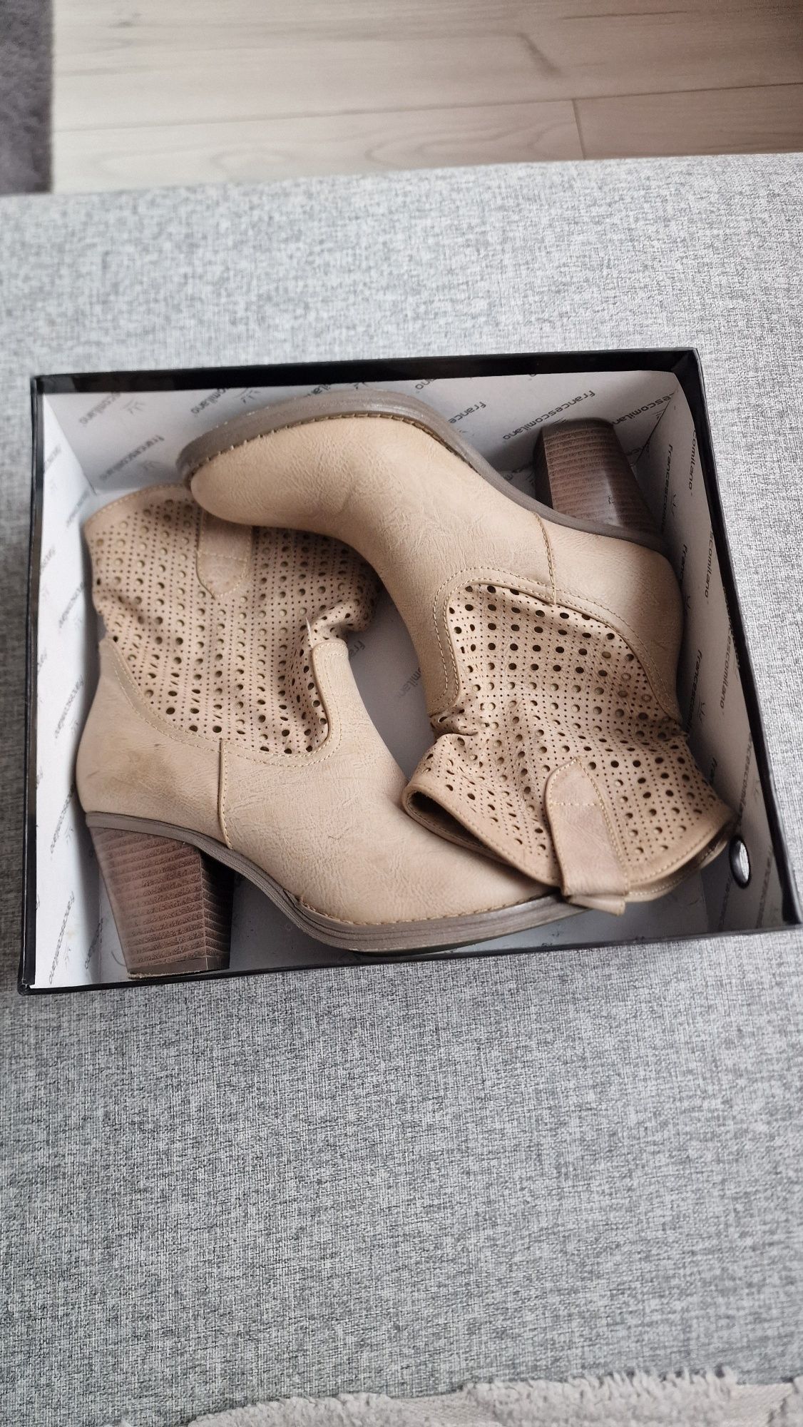 Buty skórzane Francescomilano damskie 38