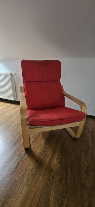 Fotel IKEA  czerwony  Stan dobry