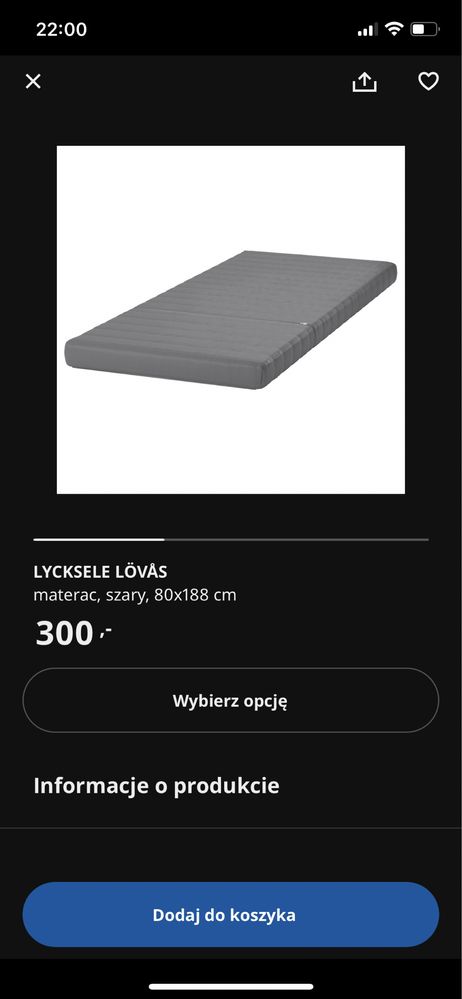 Fotel/ sofa/łóżko rozkładane Ikea Lycksele