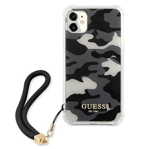 Etui Guess Camo Collection do iPhone 11, czarne