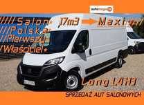 Fiat DUCATO L4H3 MAXI LONG HAK-3t. 17m3 Silnik Euro6 Homologacja VAT-1  Salon Polska Jeden Wł. Serwis ASO Gwarancja Fabryczna! Mega ZADBANY!
