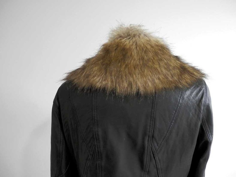 Kołnierz Futrzany Etola Sztuczne Futerko Beżowy Duży Puszysty Szal