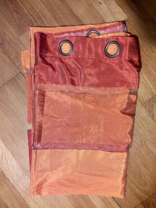 2 Cortinas de argolas - laranjas - AKI