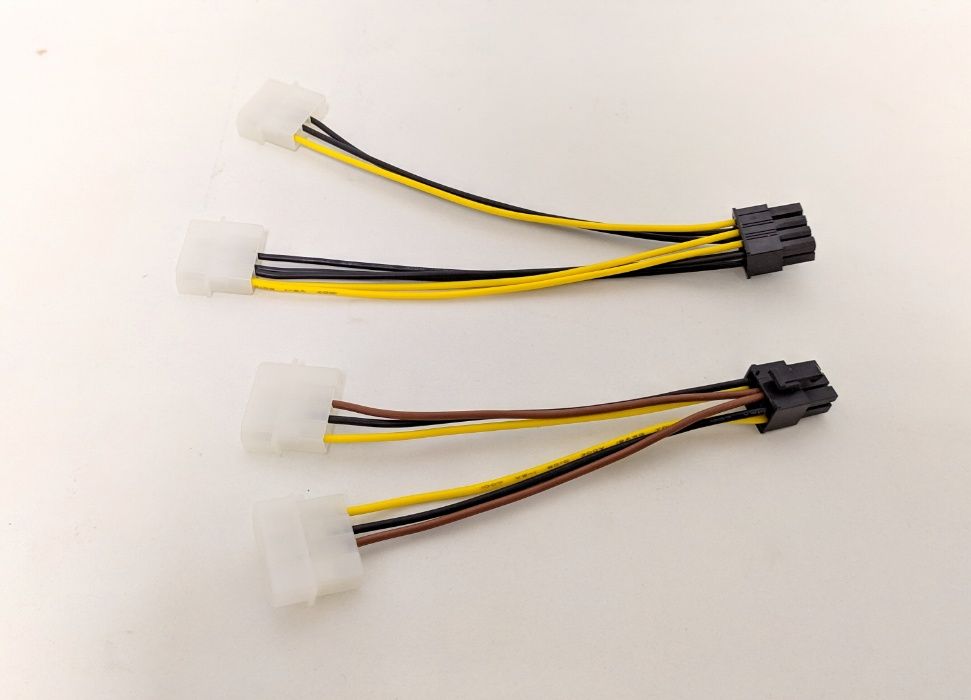 Доп питание 6pin 8pin для видеокарты Новый переходник Molex на 6 8 пин