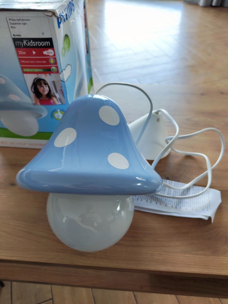 Lampa lampka wisząca Philips kidsroom grzybek do pokoju dziecięcego