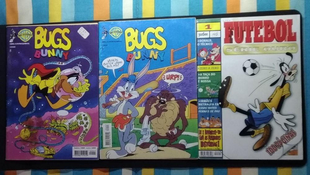 Livros BD Bugs Bunny Cascão Pateta